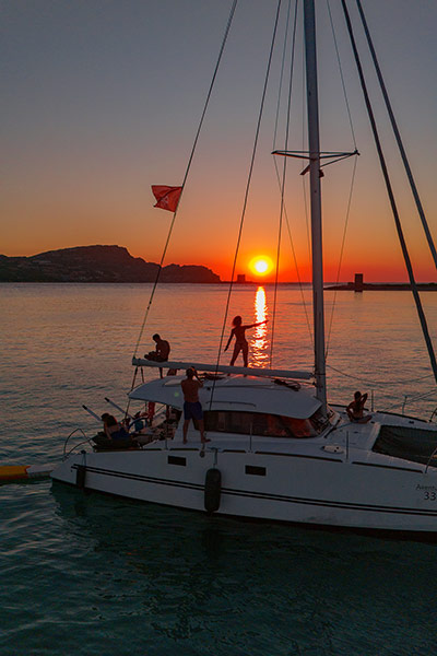 tramonto in catamarano stintino
